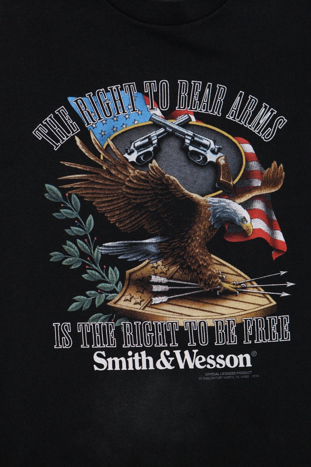 Vintage 3D Emblem Smith and Wesson T-Shirt