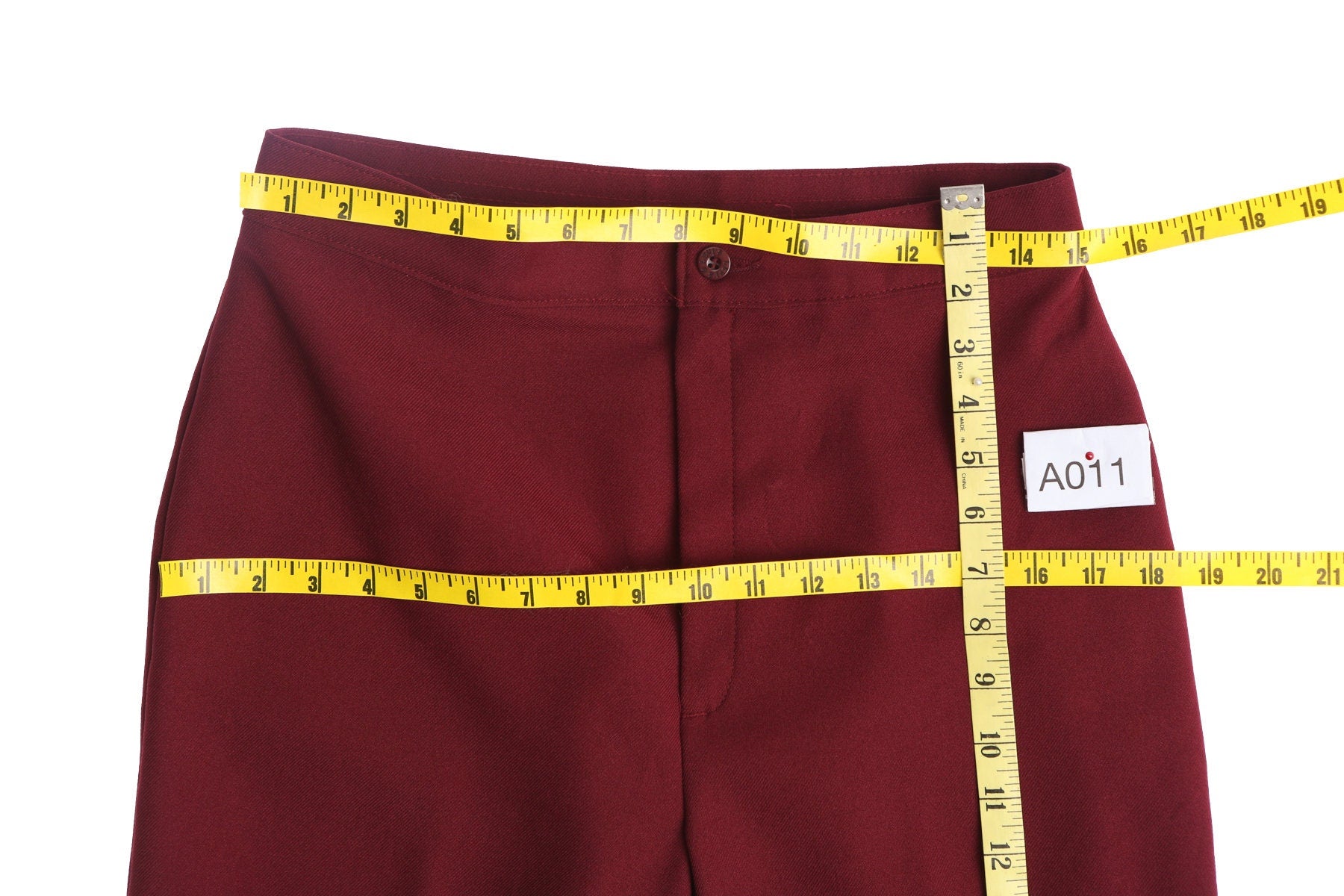 Women Levi's Red Polyester Casual Pants - Era 70's - 80's