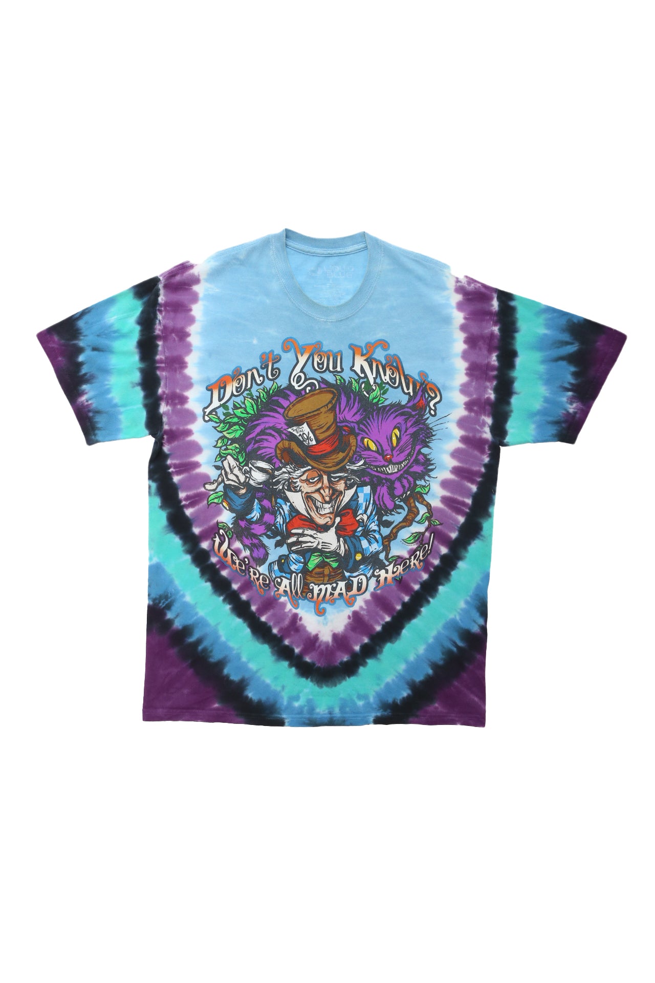 Liquid Blue Alice in Wonderland Tie Dye Shirt