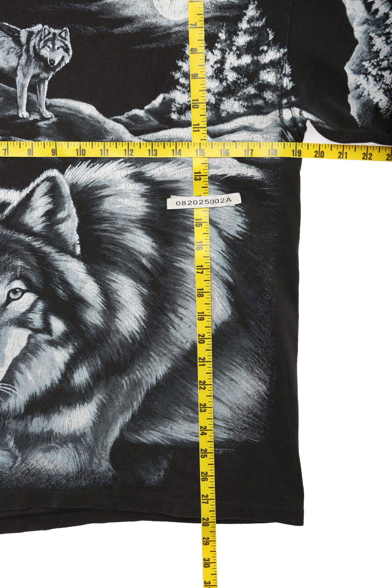 1994 Harlequin All Over Wolf Print T-shirt