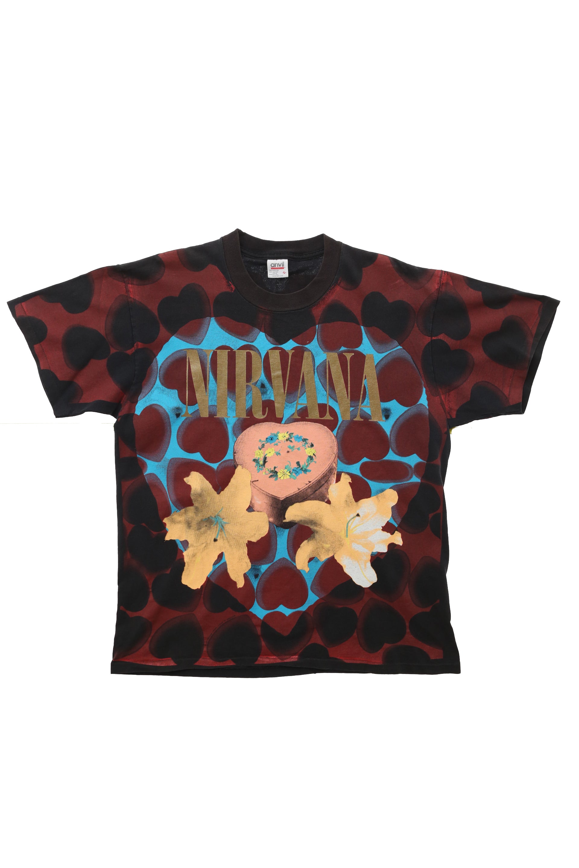 Nirvana Heart Shaped Box Vintage T-Shirt