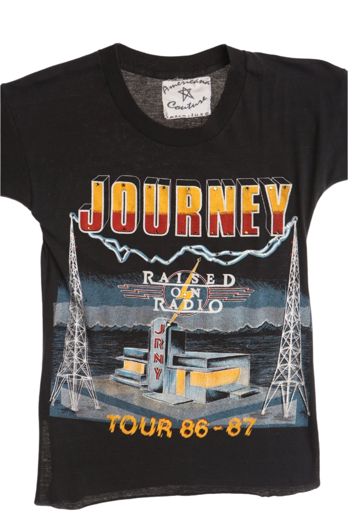 Journey Raised on Radio Tour 86 - 87 Black Shirt