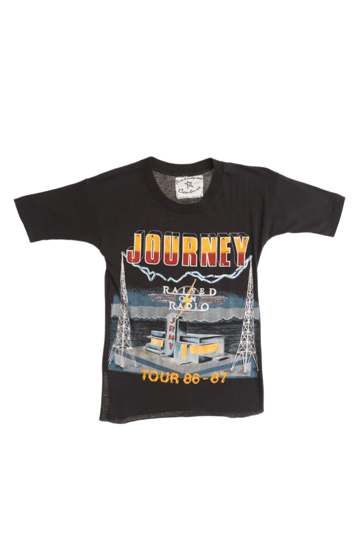 Journey Raised on Radio Tour 86 - 87 Black Shirt