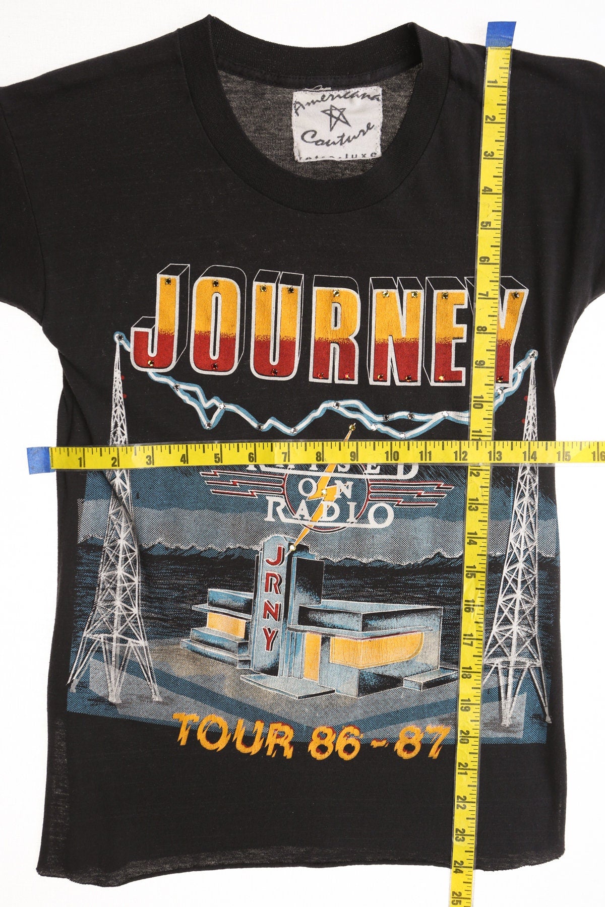 Journey Raised on Radio Tour 86 - 87 Black Shirt