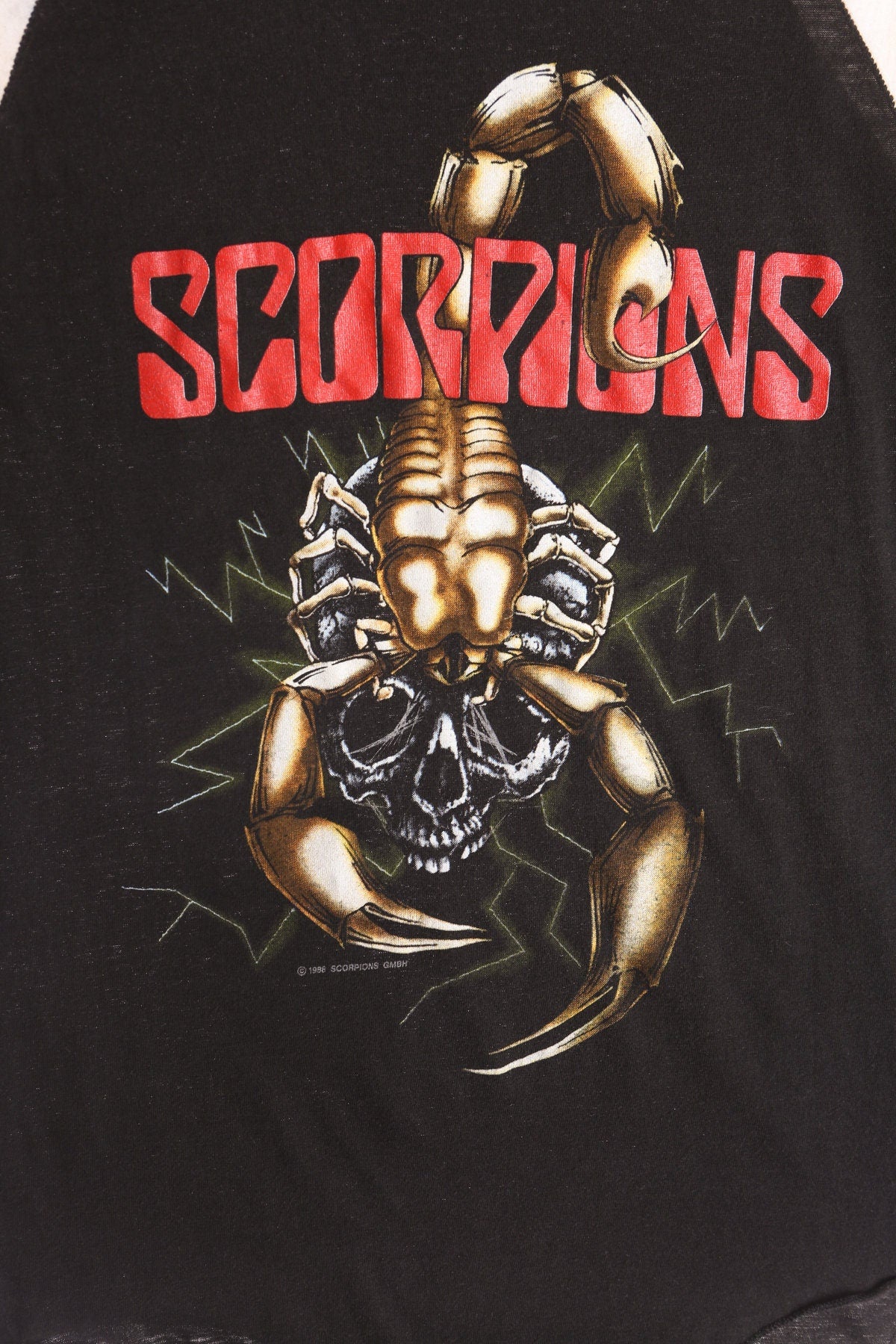 Scorpions Tour Rock Band Black Baseball Graphic T-shirt