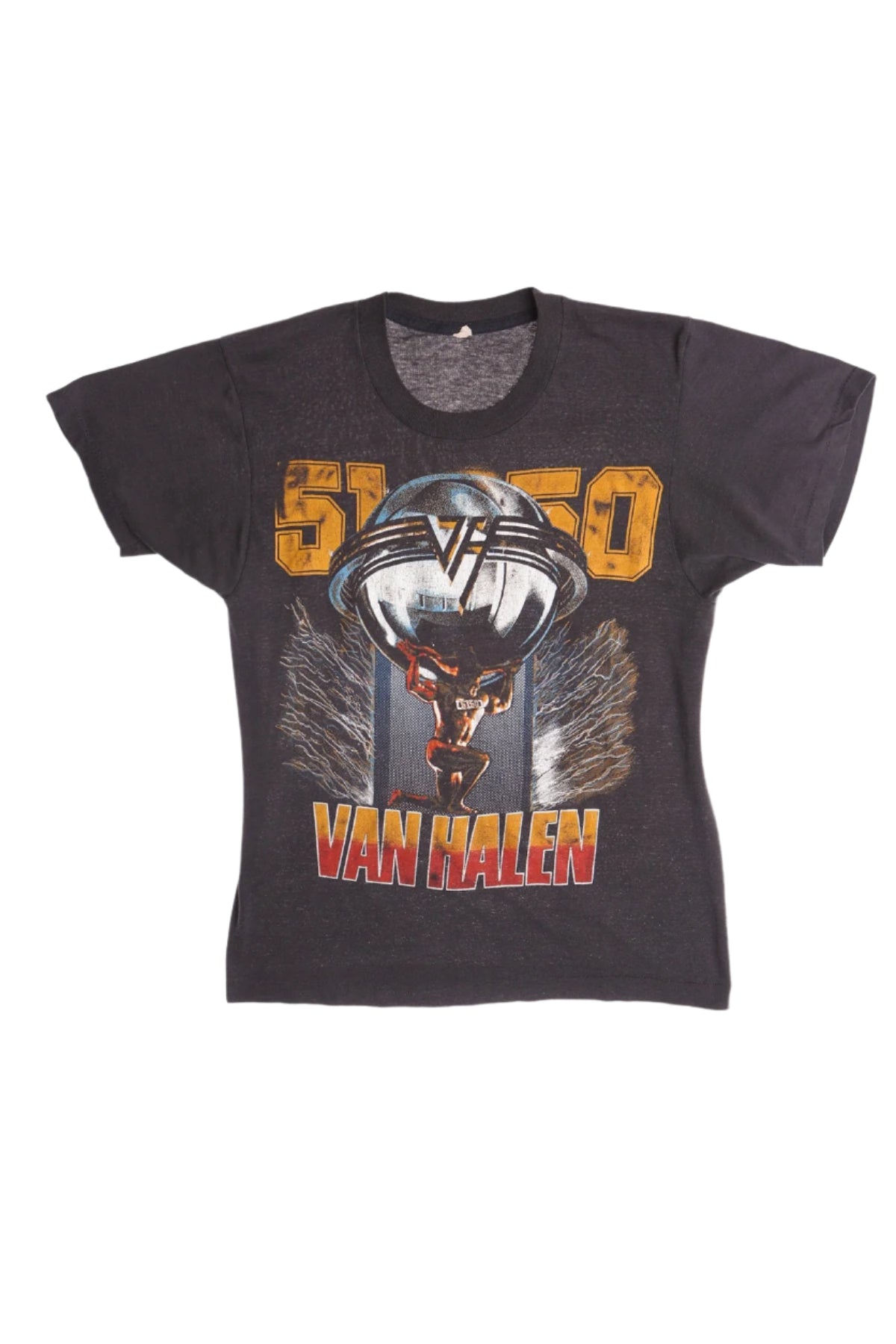 Van Halen Kicks Ass 5150 Tour Black Graphic Shirt