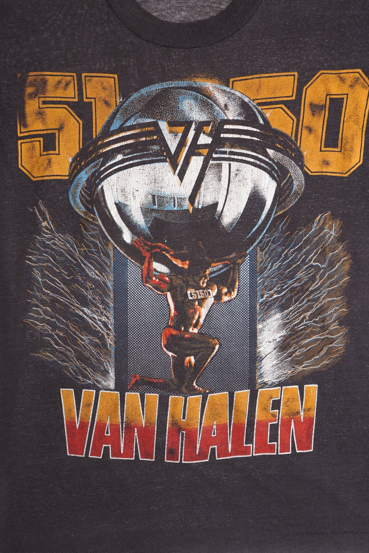 Van Halen Kicks Ass 5150 Tour Black Graphic Shirt