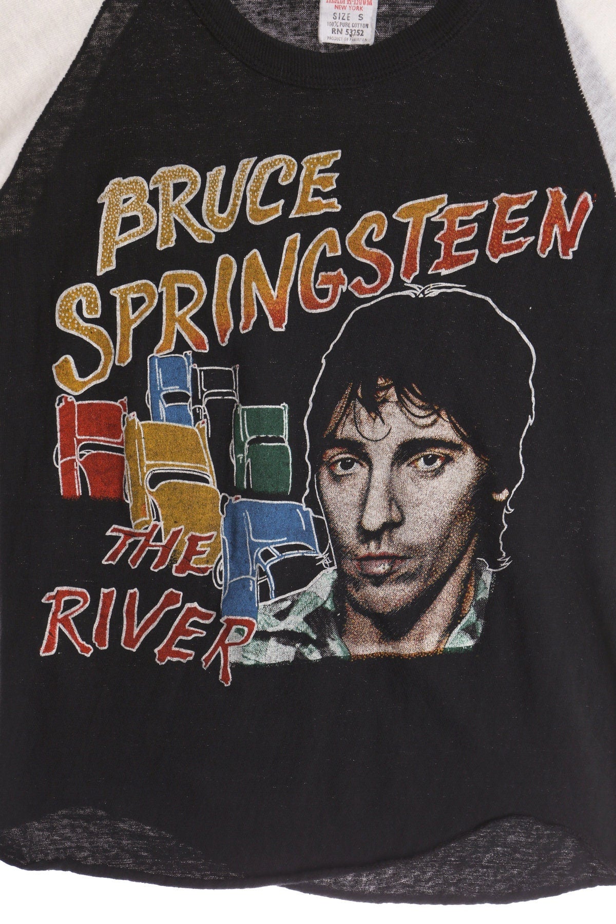 The River Bruce Springsteen - 3/4 Sleeve Black Graphic Shirt