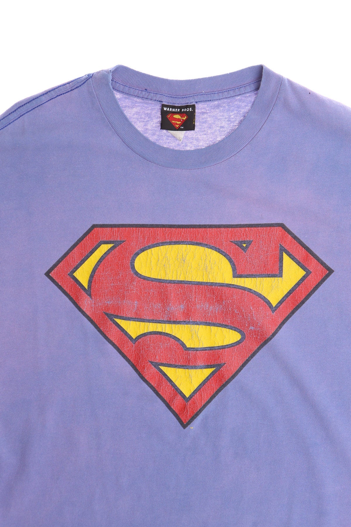 Superman Print Purple Graphic T-shirt