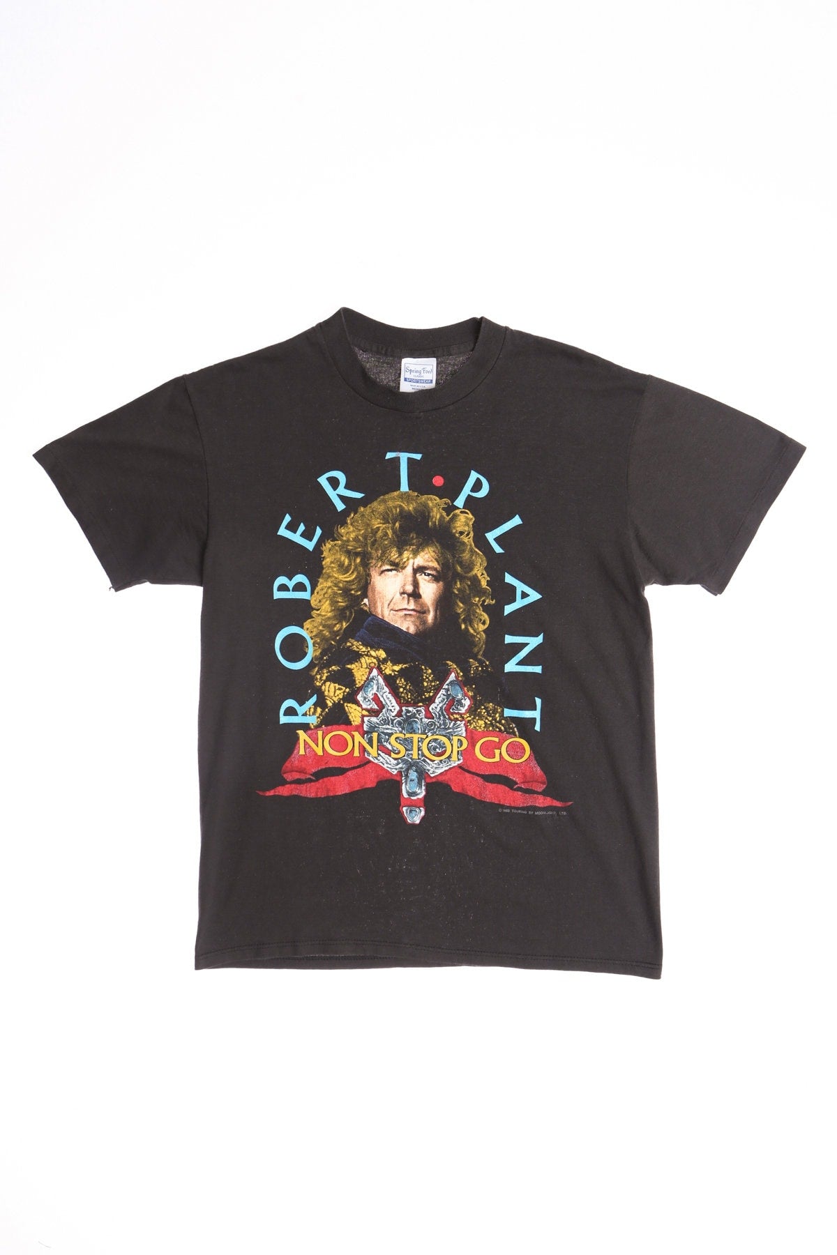 Robert Plant Non Stop Go World Tour 1988 Black Graphic T-shirt