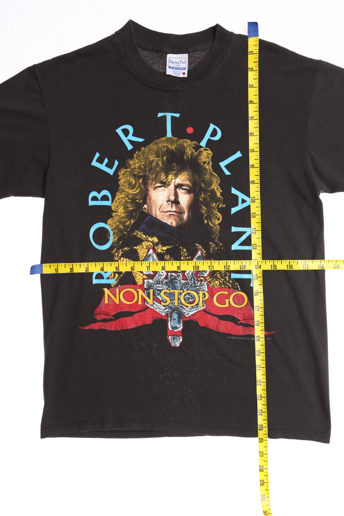 Robert Plant Non Stop Go World Tour 1988 Black Graphic T-shirt