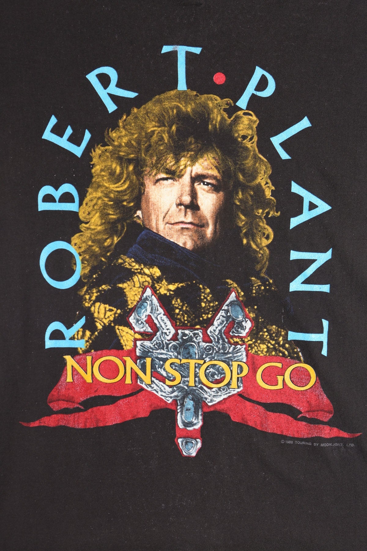 Robert Plant Non Stop Go World Tour 1988 Black Graphic T-shirt