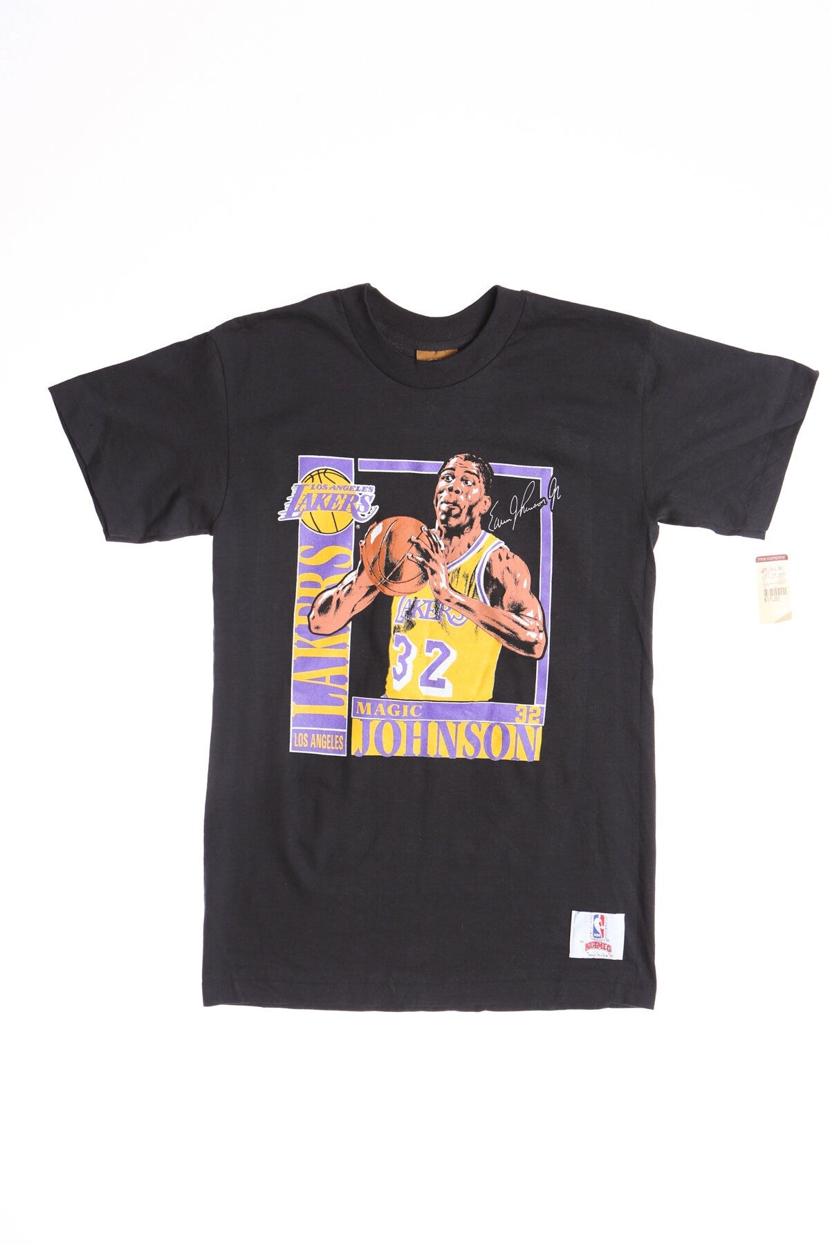 Los Angeles Lakers 32 Magic Johnson Basketball Graphic T-shirt