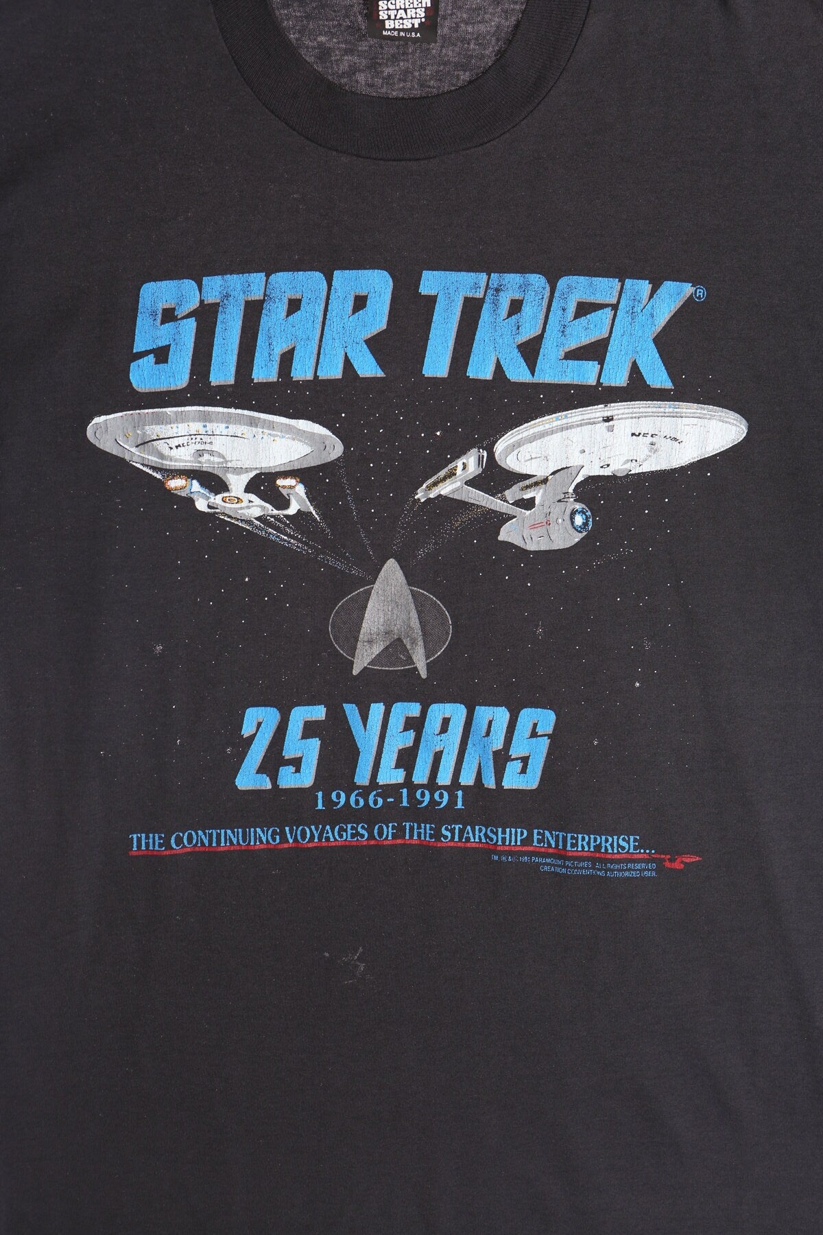 Star Trek 25 Year Anniversary Black Graphic T-shirt