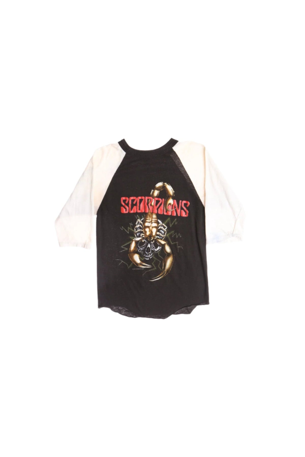 Scorpions Tour Rock Band Black Baseball Graphic T-shirt