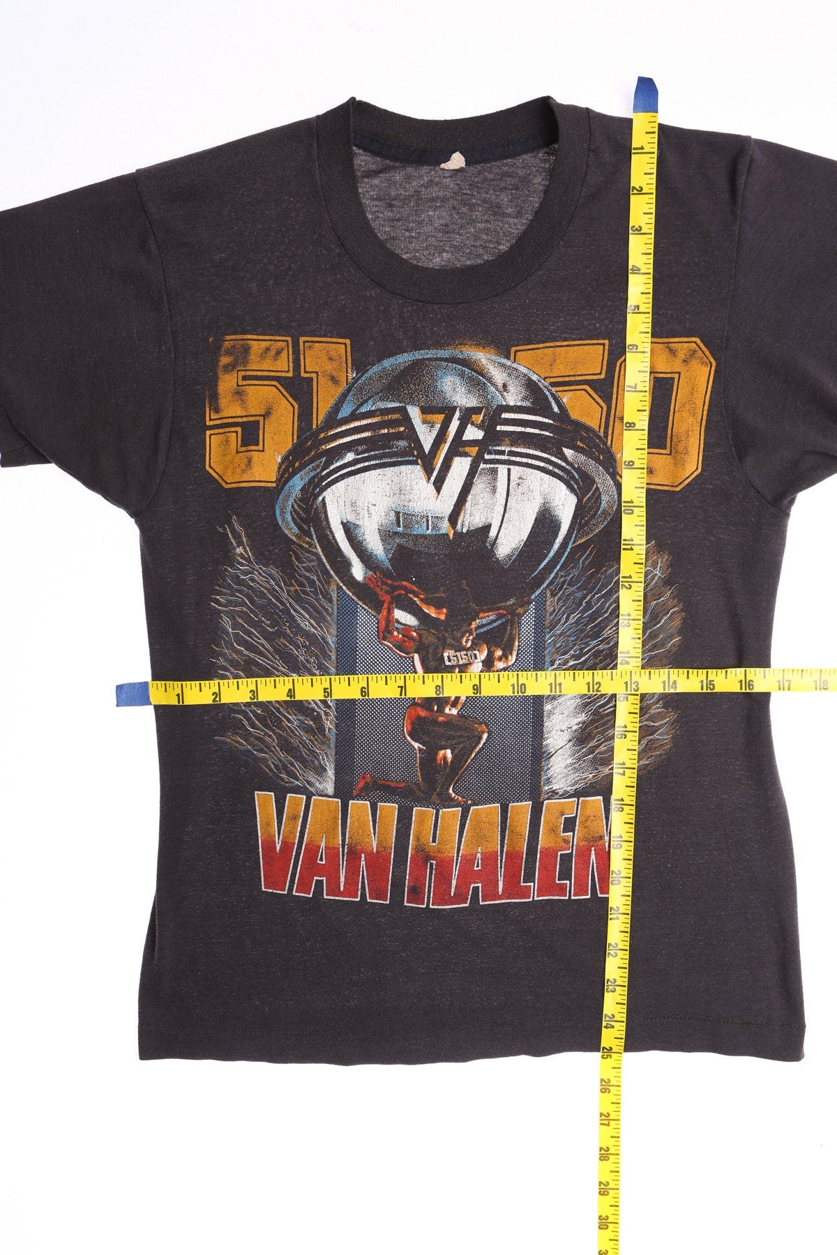 Van Halen Kicks Ass 5150 Tour Black Graphic Shirt