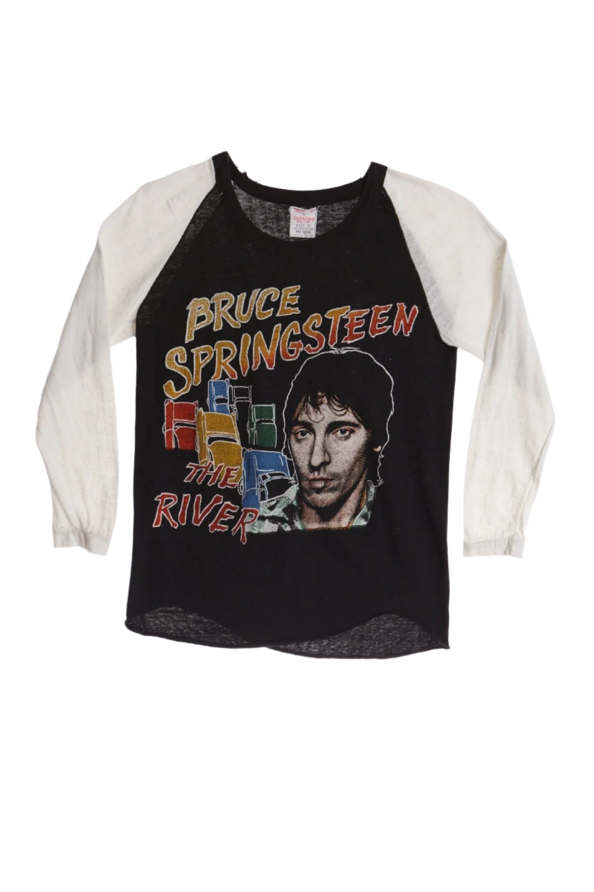 The River Bruce Springsteen - 3/4 Sleeve Black Graphic Shirt