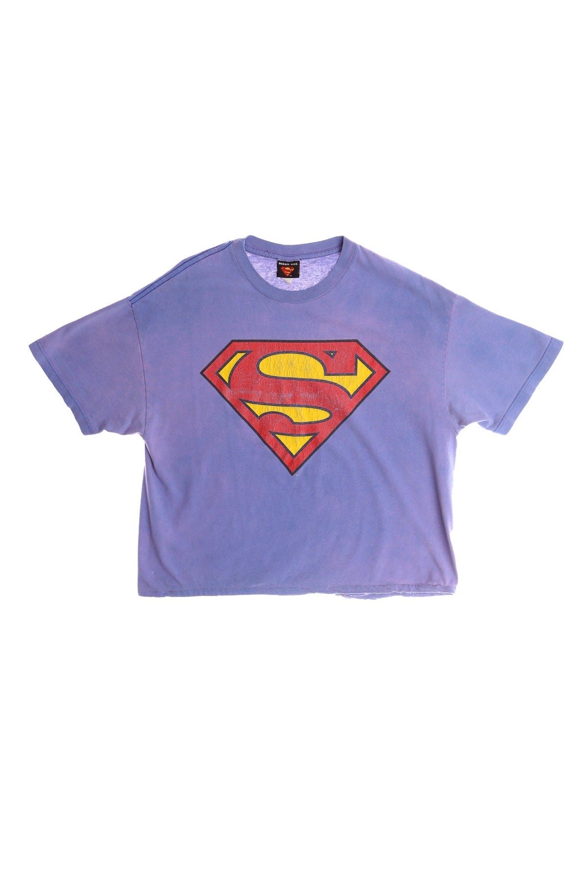 Superman Print Purple Graphic T-shirt