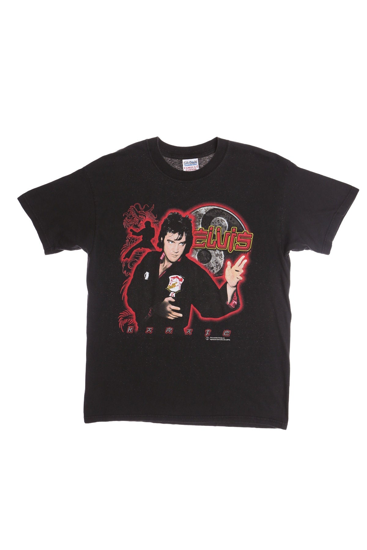 Elvis Karate Black Graphic T-shirt