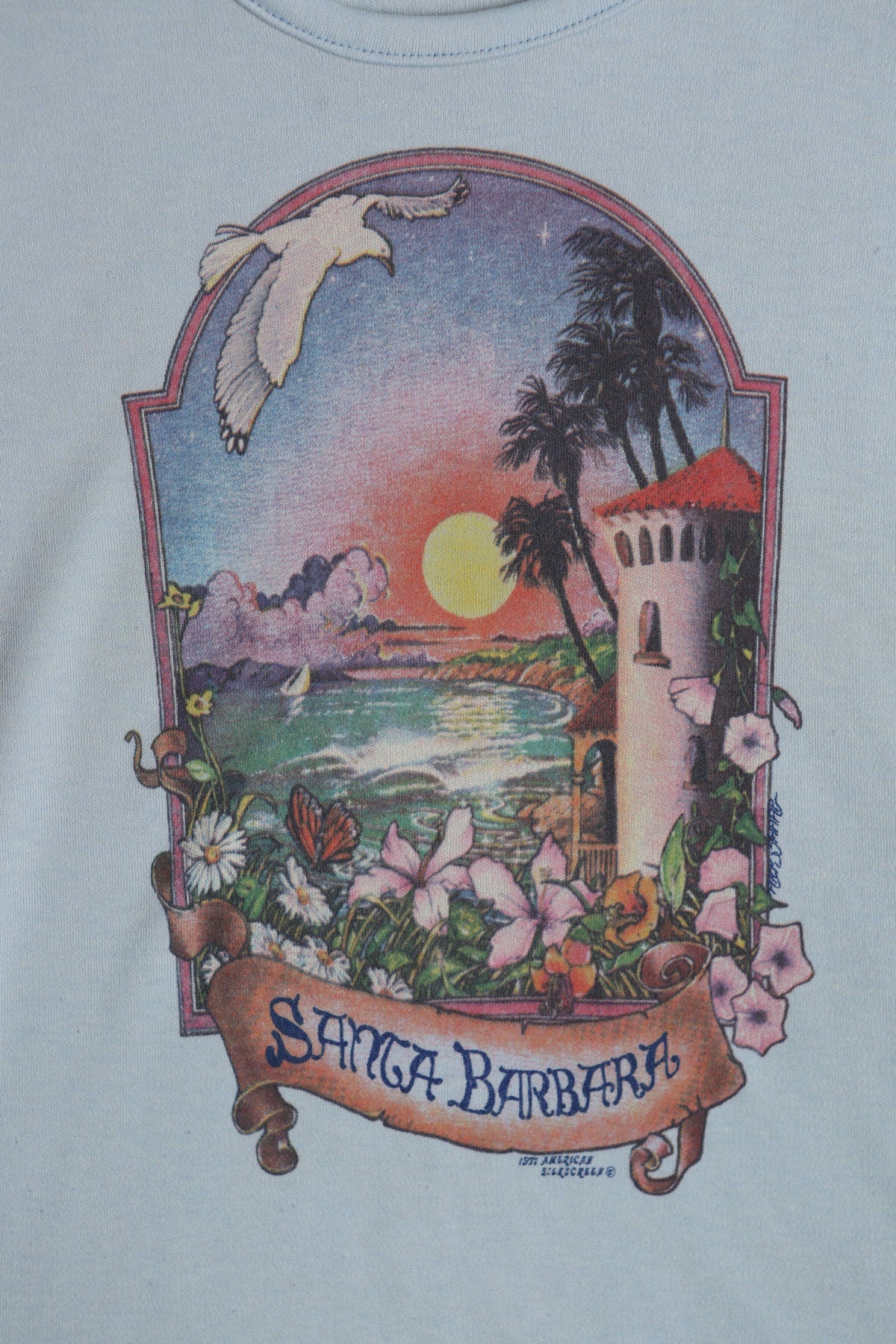 Santa Barbara Vintage Women Graphic T-shirt - Era 70's - 80's