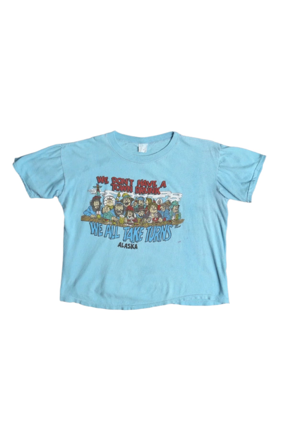 Vintage Town Drunk Graphic T-Shirt