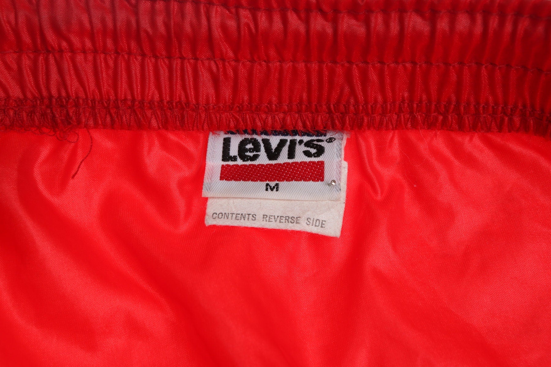 Vintage Levi's Red Nylon Windbreaker Pants - Era 70's - 80's