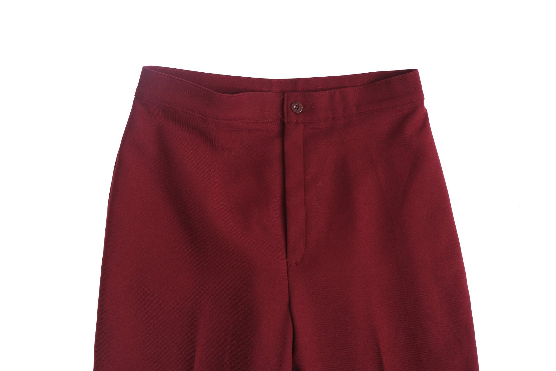 Women Levi's Red Polyester Casual Pants - Era 70's - 80's