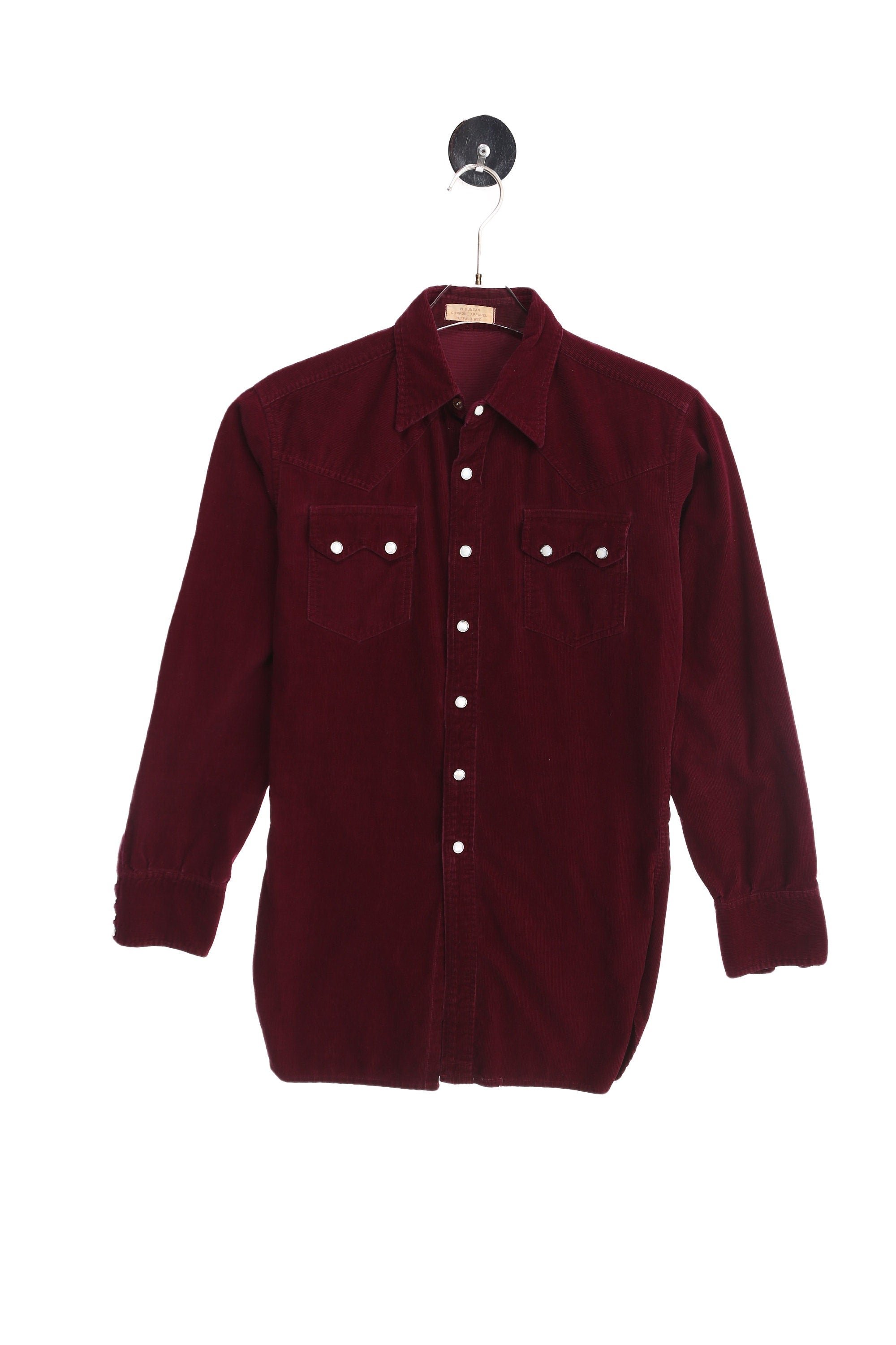 Men's Red Corduroy Lons Sleeve Western Shirt